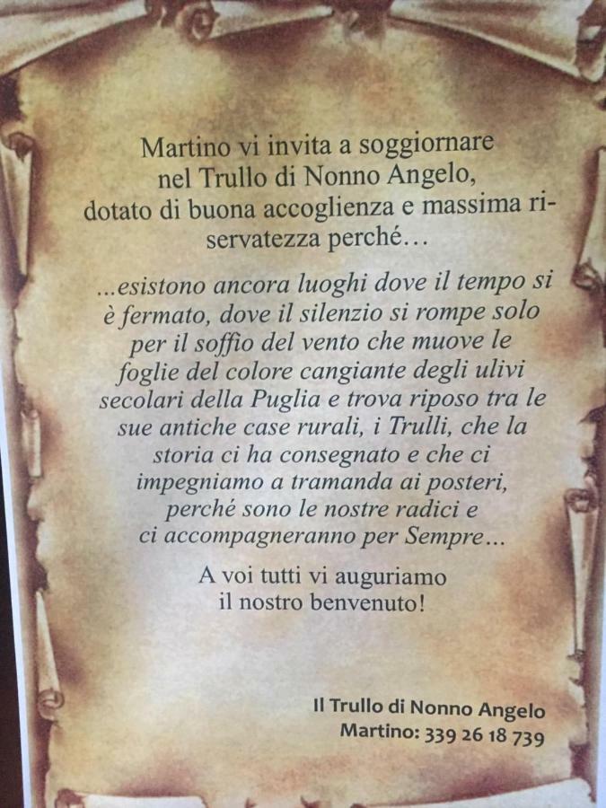 Hotel Il Trullo di Nonno Angelo San Marco Locorotondo Esterno foto